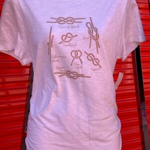 Talbots White Knit Top